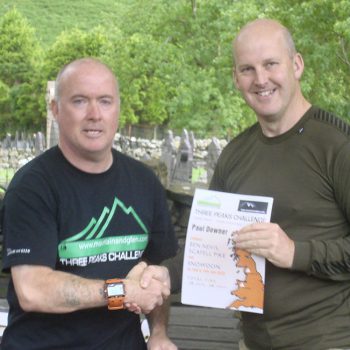 Community 3 peaks challenge holding certificate