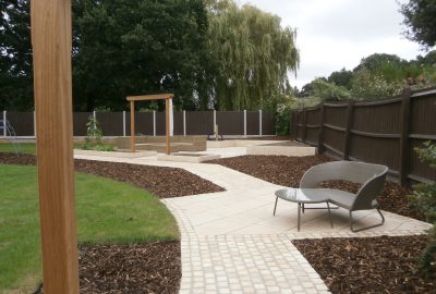Paved path in garden