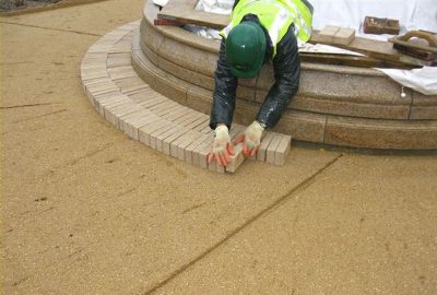 Paving being laid