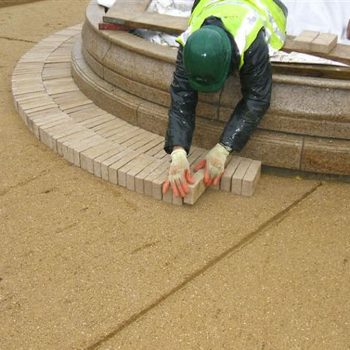Balls Park Hertford paving being laid