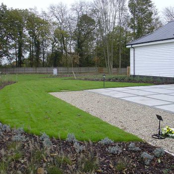 Crematorium Brentwood lawn and paving