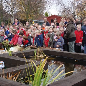 Peaceful Paradise Wildlife Garden with school children