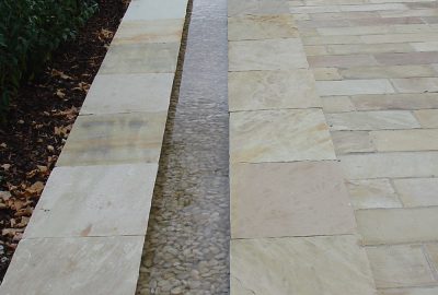 Long thin garden water feature